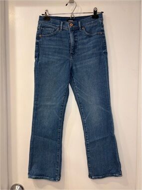Express High Rise Crop Flare Jeans